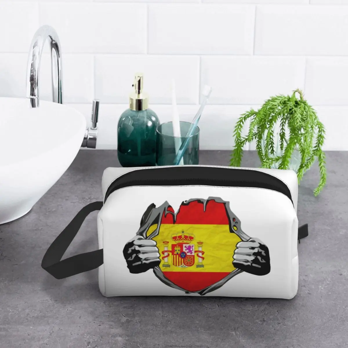 Flag Of Spain Makeup Bag Cosmetic Organizer Storage Dopp Kit Toiletry Cosmetic Bag for Women Beauty Travel Pencil Case
Flag Of Spain Makeup Bag Cosmetic Organizer Storage Dopp Kit Toiletry Cosmetic Bag for Women Beauty Travel Pencil Case