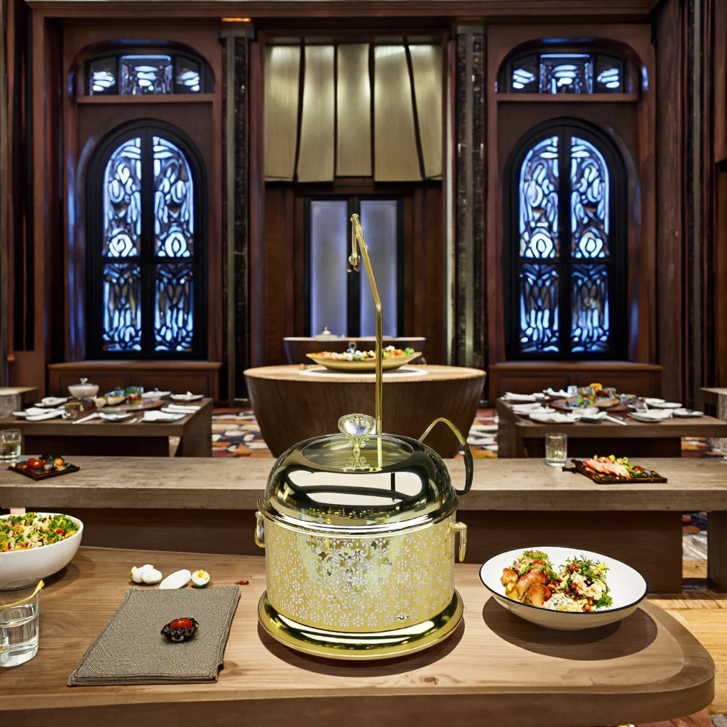 Роскошный золотой подогреватель для горячей кастрюли с подвесной крышкой, горячий горшок самообслуживания
Роскошный золотой подогреватель для горячей кастрюли с подвесной крышкой, горячий горшок самообслуживания