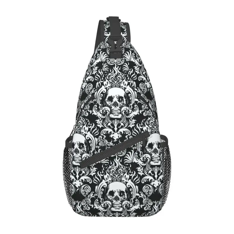 Cool Gothic Skull Flower Sling Crossbody Backpack Men Goth Halloween Shoulder Chest Bags for Hiking
Cool Gothic Skull Flower Sling Crossbody Backpack Men Goth Halloween Shoulder Chest Bags for Hiking