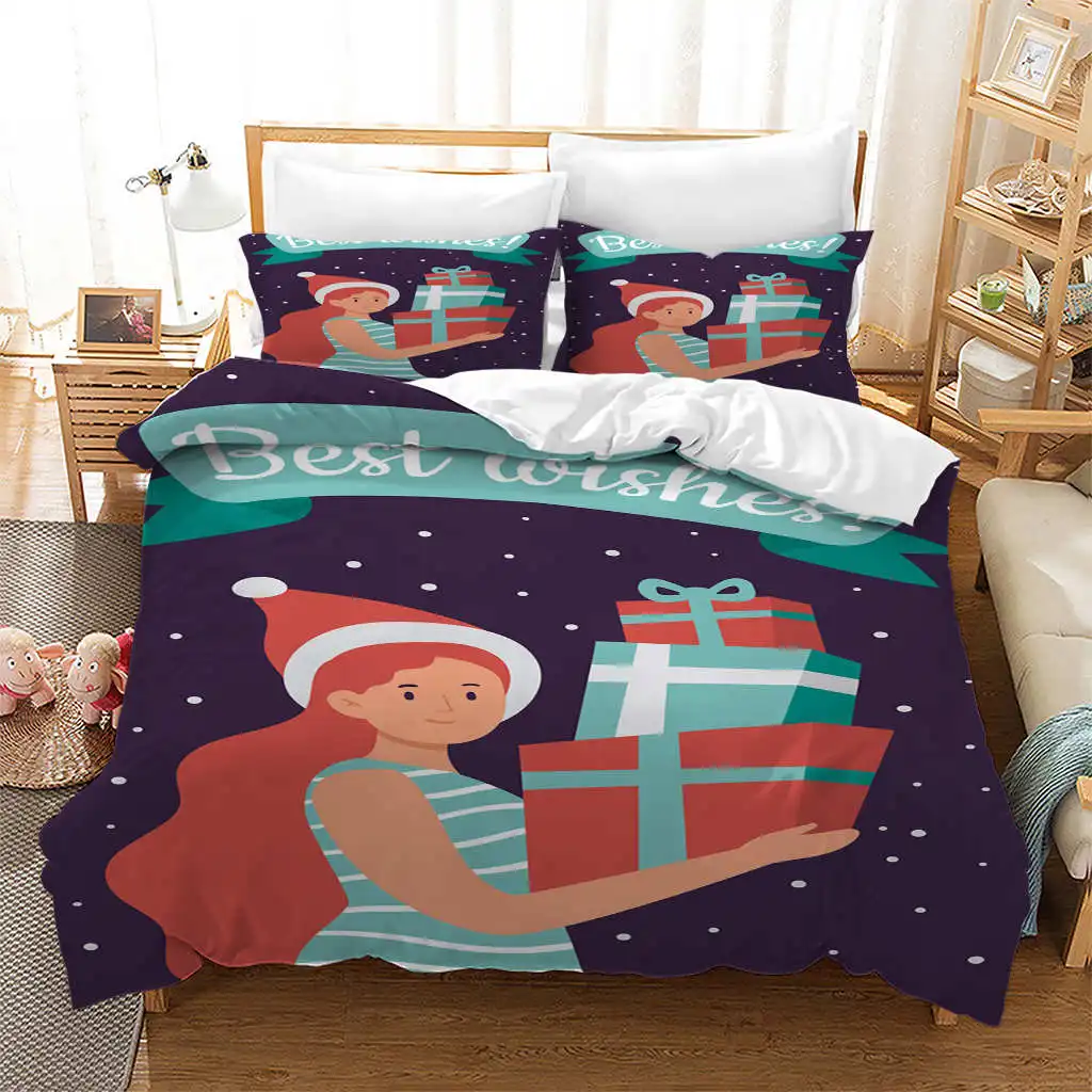 1 Duvet Cover Christmas Elements Cartoon Printed Pattern, 2Pillowcase, Kids Bedroom Decor, Holiday Celebration Gift
1 Duvet Cover Christmas Elements Cartoon Printed Pattern, 2Pillowcase, Kids Bedroom Decor, Holiday Celebration Gift