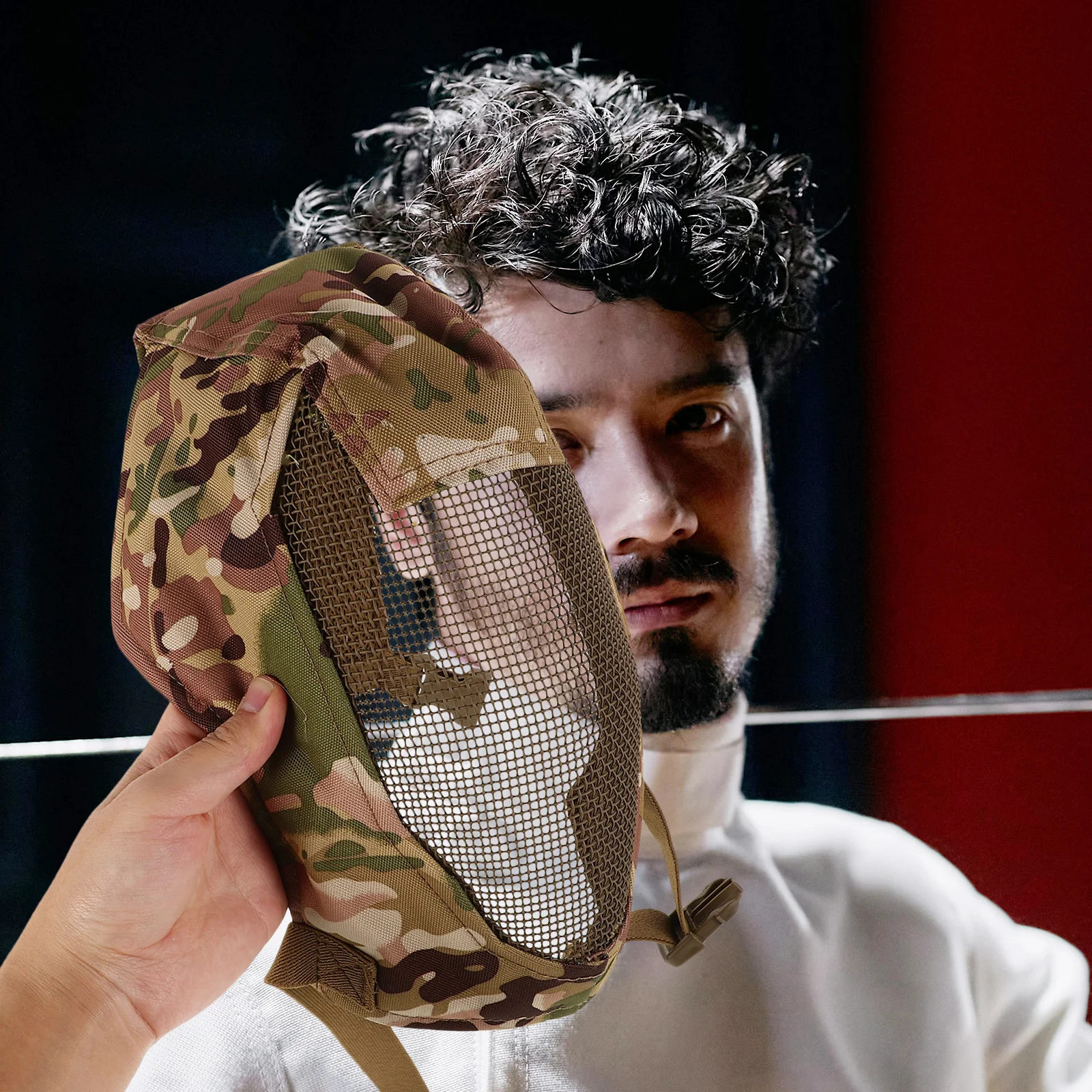 Full Coverage Metal Mesh Mask Fencing Sport Face Steel Anti Impact Shock Absorption Field Training Army Gear Oxford
Full Coverage Metal Mesh Mask Fencing Sport Face Steel Anti Impact Shock Absorption Field Training Army Gear Oxford