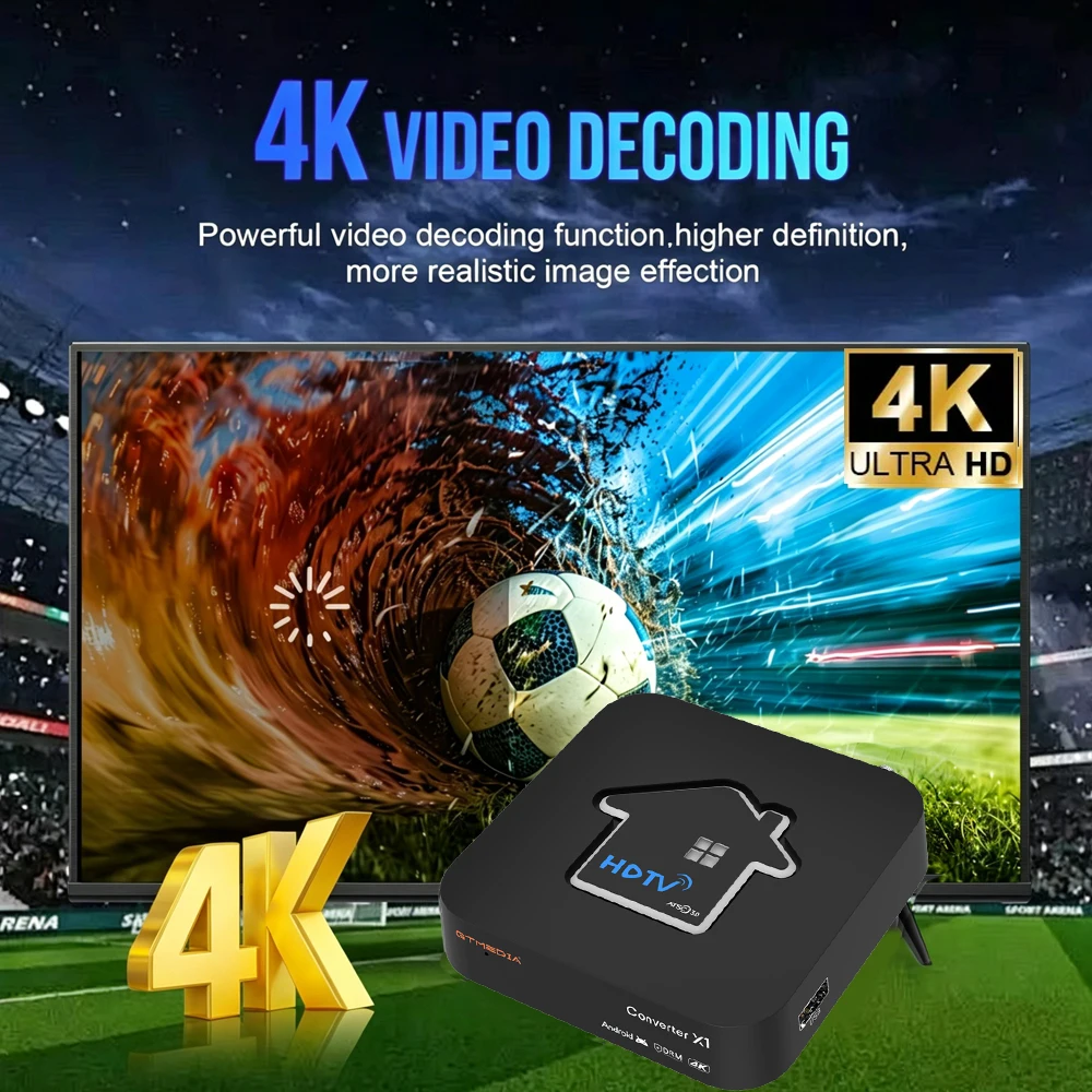 GTMEDIA HDTV Converter X1 ATSC3.0 Digital Terrestrial Signal Receiver 4K DRM Channel 2+32GB DVR Recording Built-in Wifi 2.4/5G
GTMEDIA HDTV Converter X1 ATSC3.0 Digital Terrestrial Signal Receiver 4K DRM Channel 2+32GB DVR Recording Built-in Wifi 2.4/5G