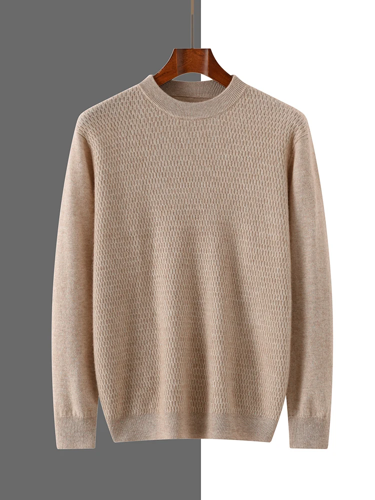 O-Neck Autumn Winter Men's 100% Cashmere Pullover Sweater High Quality Casual Honeycomb Knitwear Solid Color Long Sleeves Tops
O-Neck Autumn Winter Men's 100% Cashmere Pullover Sweater High Quality Casual Honeycomb Knitwear Solid Color Long Sleeves Tops