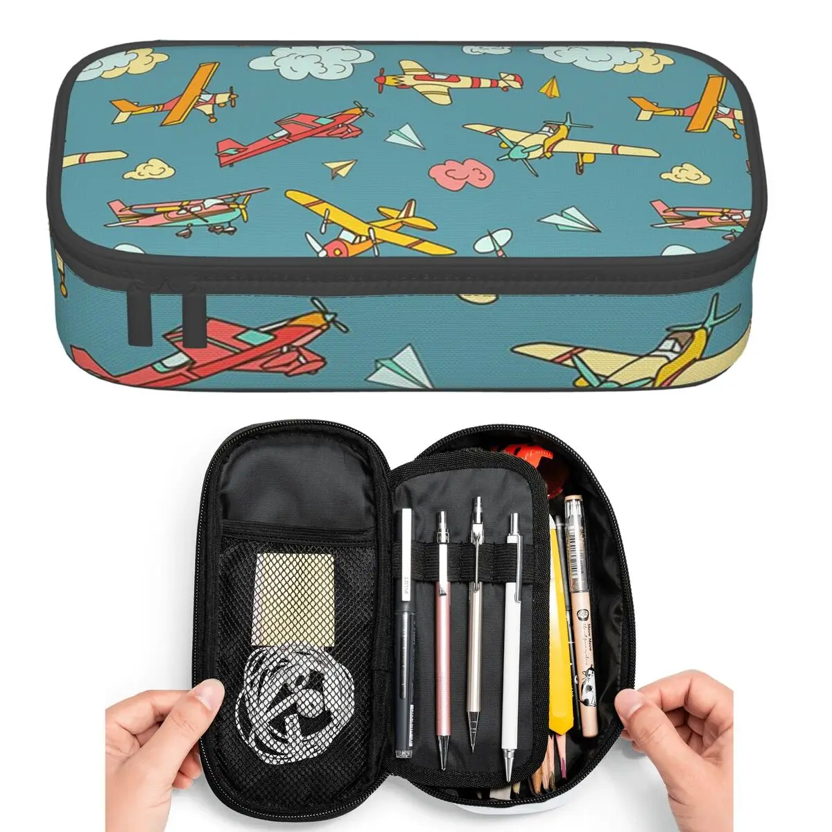 Colorful Nostalgic Airplanes Pattern Aviation Enthusiast Pencil Cases Pen Box Pencil Bag Big Capacity Pencil Pouch Pen Holder
Colorful Nostalgic Airplanes Pattern Aviation Enthusiast Pencil Cases Pen Box Pencil Bag Big Capacity Pencil Pouch Pen Holder