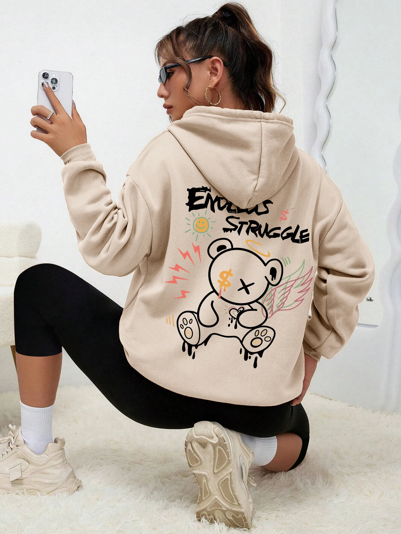 Graffiti Little Bear With Wings Print Hoodies Women Autumn Casual Hoodie Street Fashion Hoody Autumn Warm Fleece Pullover Female
Graffiti Little Bear With Wings Print Hoodies Women Autumn Casual Hoodie Street Fashion Hoody Autumn Warm Fleece Pullover Female
