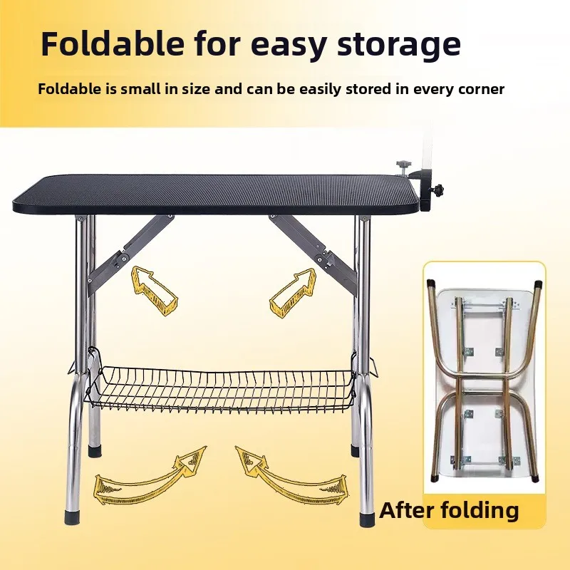 Pet grooming table Folding dog and cat bathing, hair dryer, shearing, fixing frame, hair blowing beauty table
Pet grooming table Folding dog and cat bathing, hair dryer, shearing, fixing frame, hair blowing beauty table