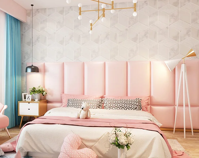 HJQ New Fashion solid color breathable Bedside board background wall sticker
HJQ New Fashion solid color breathable Bedside board background wall sticker