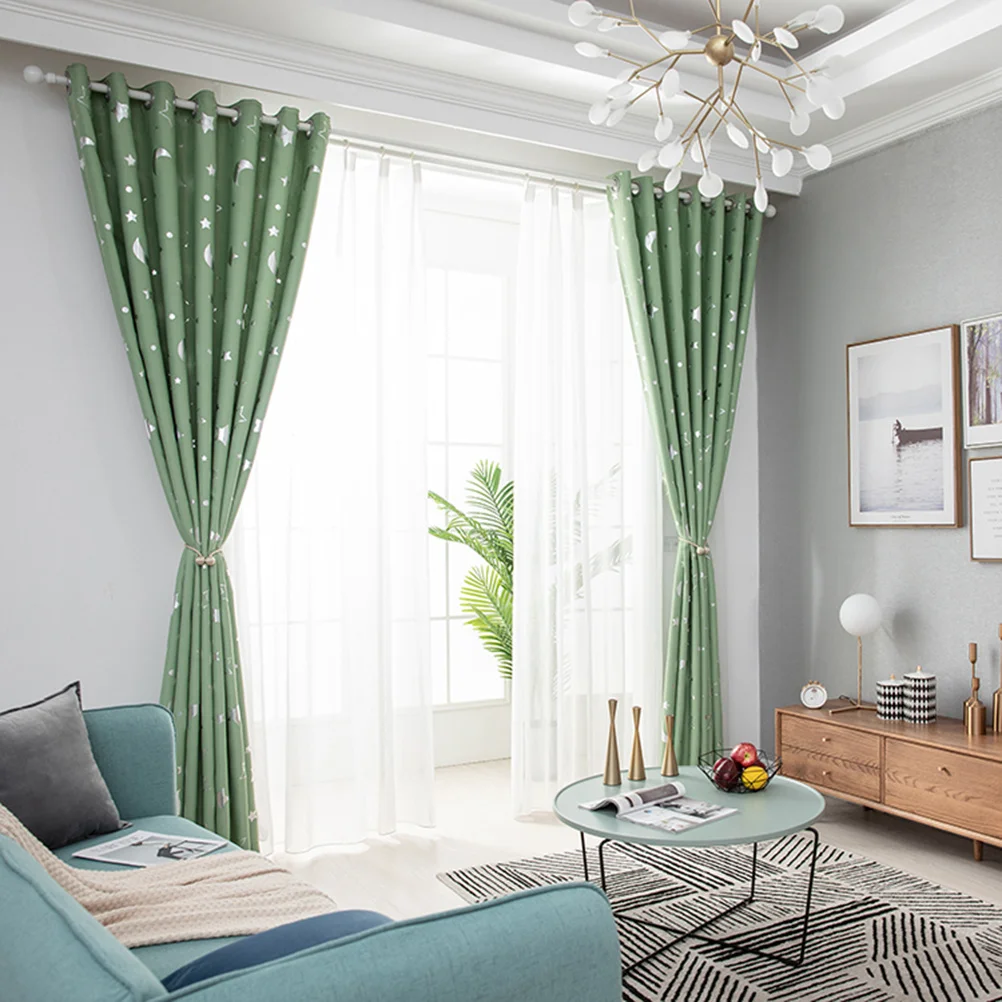 1Pcs 100x130cm Blackout Curtain Green Silver Stars and Moon Print Thermal Insulation Window Curtain Simple Fashion Room
1Pcs 100x130cm Blackout Curtain Green Silver Stars and Moon Print Thermal Insulation Window Curtain Simple Fashion Room