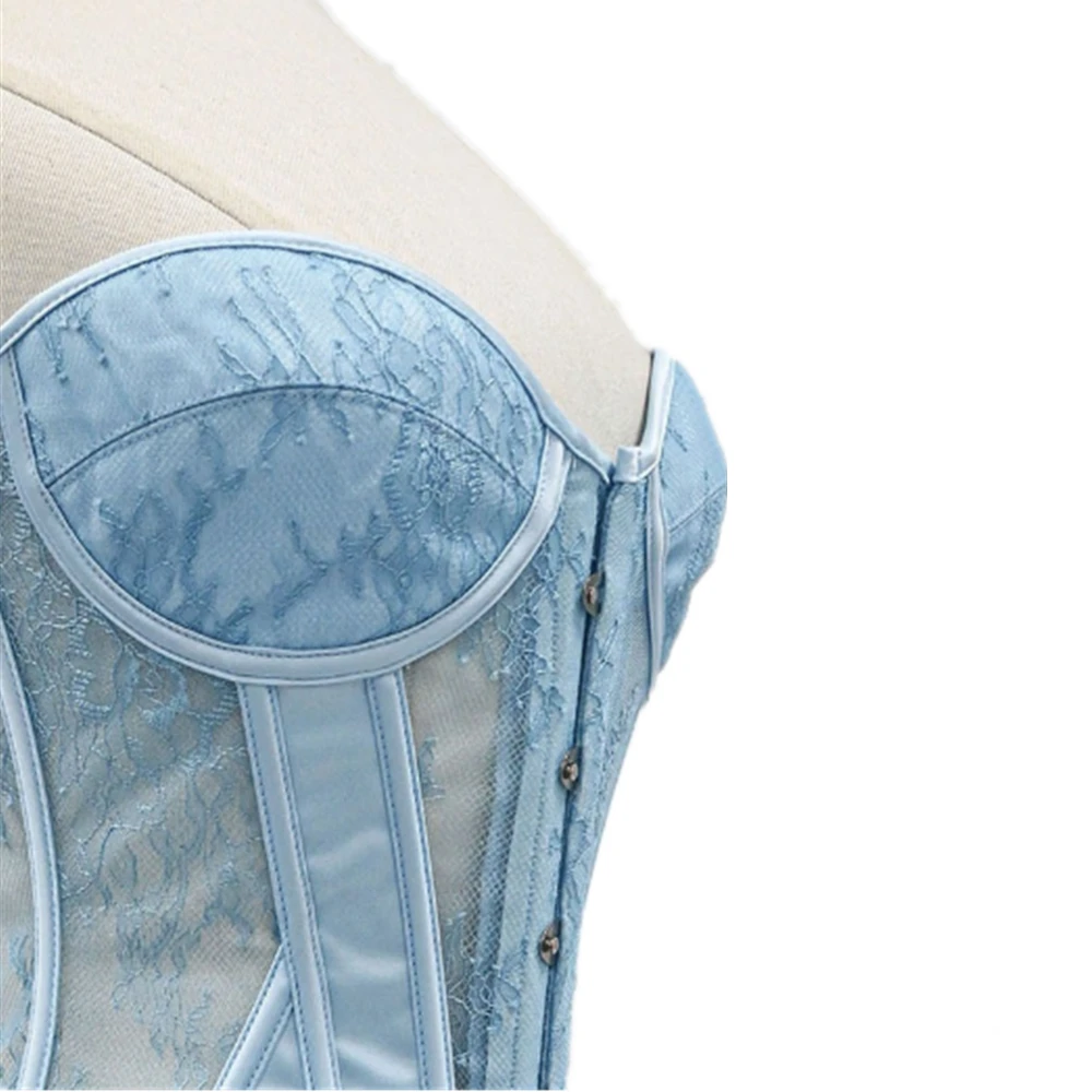 Women Lace Mesh Overbust Corset Single Breasted With Bra Plus Size Sexy Corselet Corsets and Bustiers Tops Gothic Lingerie
Women Lace Mesh Overbust Corset Single Breasted With Bra Plus Size Sexy Corselet Corsets and Bustiers Tops Gothic Lingerie