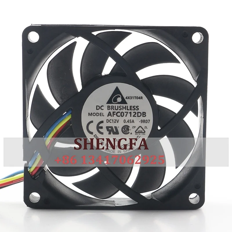 Вентилятор корпуса Delta AFC0712DB DC12V 0,45A 7015 7 см четырехпроводной 4-контактный ШИМ-регулировка скорости вентилятор охлаждения процессора 70*70*15 мм
Вентилятор корпуса Delta AFC0712DB DC12V 0,45A 7015 7 см четырехпроводной 4-контактный ШИМ-регулировка скорости вентилятор охлаждения процессора 70*70*15 мм
