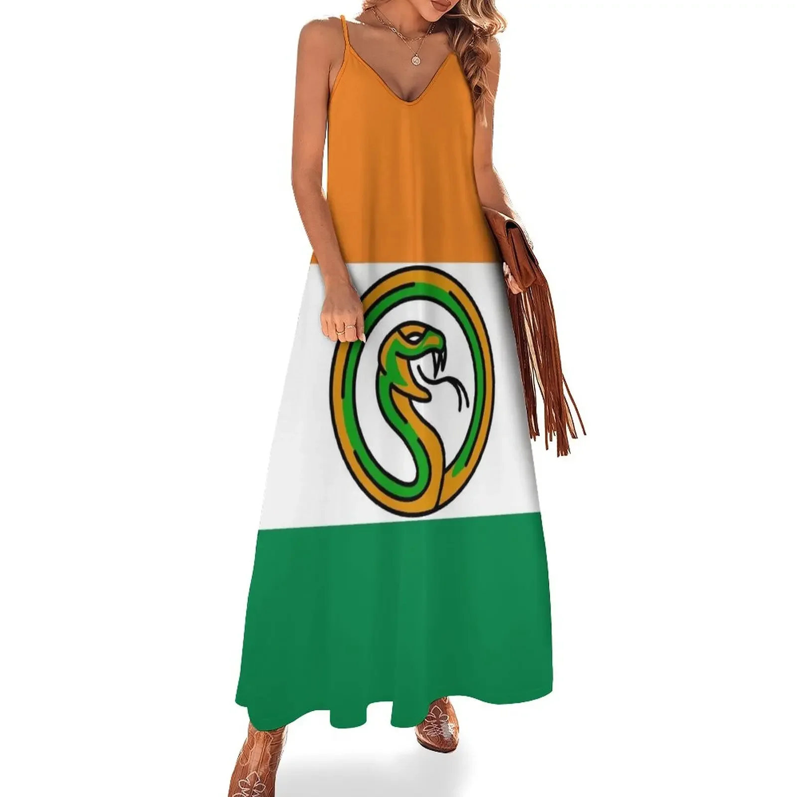 Orange and Green Rattler Flag Sleeveless Dress summer clothes for women women's summer clothing 2024
Orange and Green Rattler Flag Sleeveless Dress summer clothes for women women's summer clothing 2024