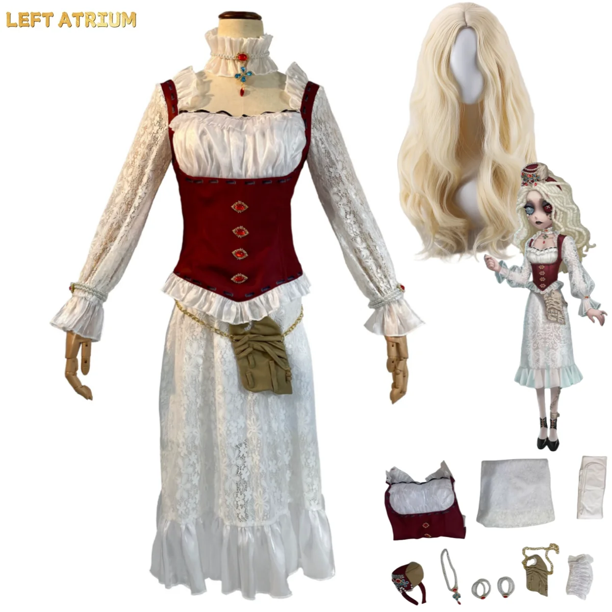 Game Identity Ⅴ Ada Mesmer Psychologist Cosplay Costume White Skirt Tops Ethnic Style Uniform Wig Woman Sexy Carnival Suit
Game Identity Ⅴ Ada Mesmer Psychologist Cosplay Costume White Skirt Tops Ethnic Style Uniform Wig Woman Sexy Carnival Suit