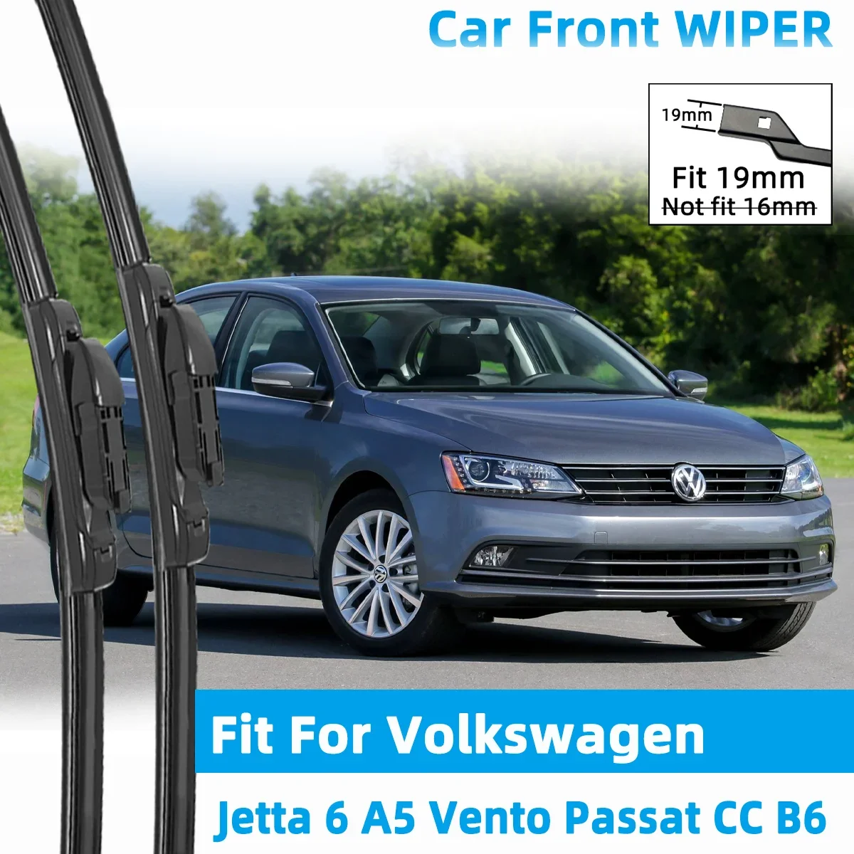 Front Wiper Accessorie Double Rubber Car Wipers for Volkswagen Jetta 5 6 A5 Vento A6 Passat CC B6 2005-2018 Brushe New Upgraded
Front Wiper Accessorie Double Rubber Car Wipers for Volkswagen Jetta 5 6 A5 Vento A6 Passat CC B6 2005-2018 Brushe New Upgraded