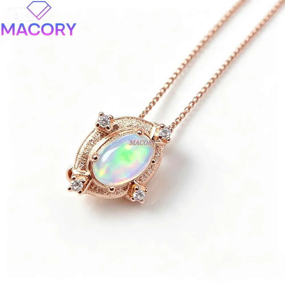 925 Silver Natural Opal Pendant Necklace Women's Jewelry Original High-Quality Necklace Exquisite New Style Holiday Gift
925 Silver Natural Opal Pendant Necklace Women's Jewelry Original High-Quality Necklace Exquisite New Style Holiday Gift