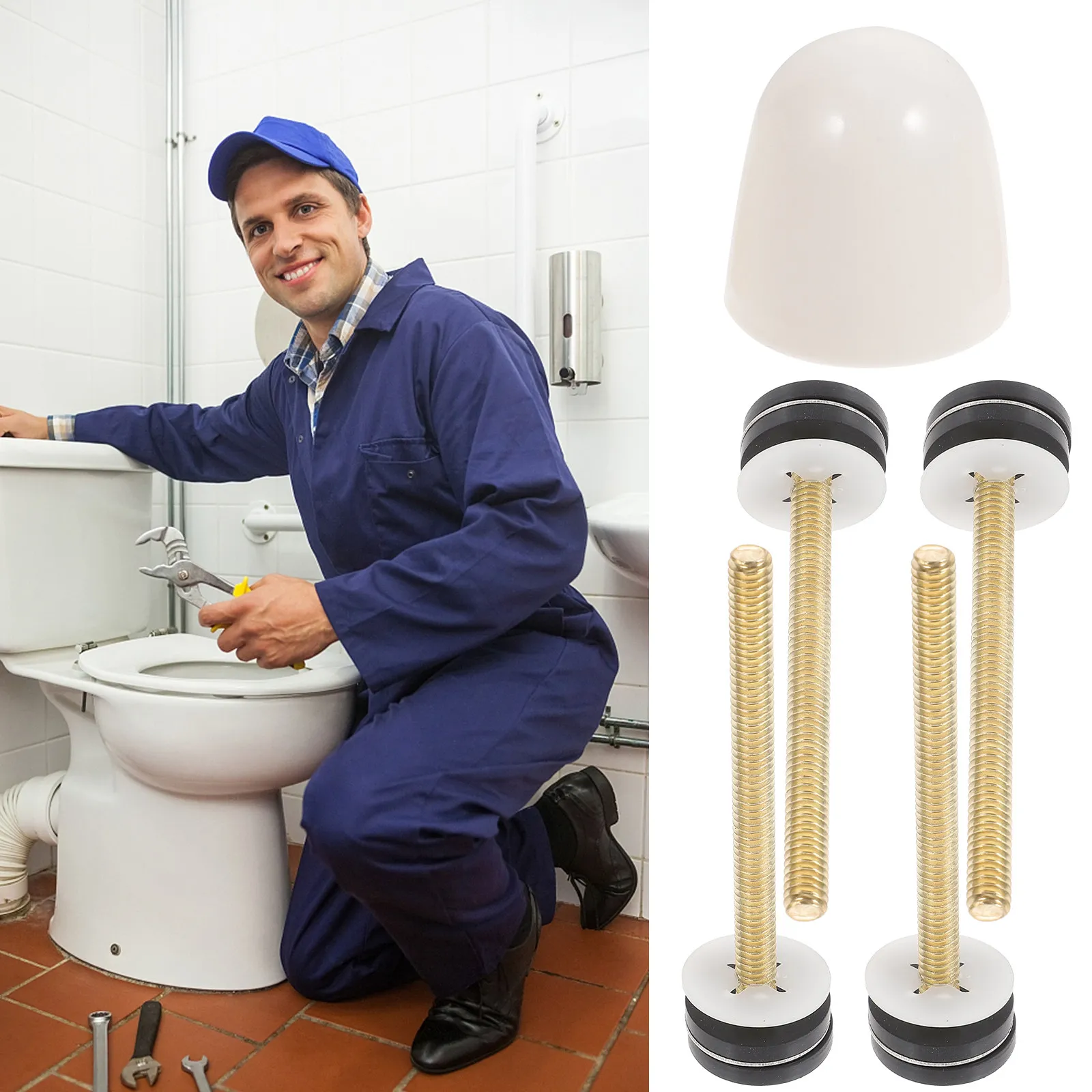 1Set Premium Toilet Bolt Kit Corrosion Resistant Secure Fastener for Floor Flange Simple Structure Heavy Duty Replacement Parts
1Set Premium Toilet Bolt Kit Corrosion Resistant Secure Fastener for Floor Flange Simple Structure Heavy Duty Replacement Parts