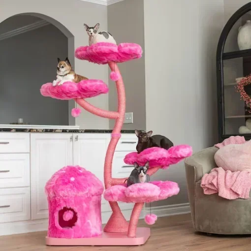 Cat Climbing Four Flower Bed Condo Tree with Sisal Scratching Post Premium Plush Modern Home Decor Furniture
Cat Climbing Four Flower Bed Condo Tree with Sisal Scratching Post Premium Plush Modern Home Decor Furniture