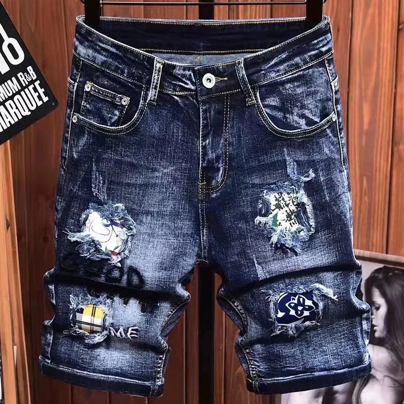New Summer Fashion Trend Vintage Ripped Straight Leg Denim Shorts Men's Casual Loose Comfortable Sports High Quality Pants 28-36
New Summer Fashion Trend Vintage Ripped Straight Leg Denim Shorts Men's Casual Loose Comfortable Sports High Quality Pants 28-36