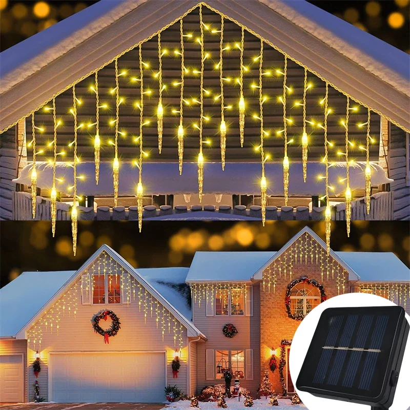 LED Solar Icicle Curtain String Lights Droop Outdoor Garden Wedding Light New Year Droop 0.5M 0.6M 0.7M Christmas Decoration
LED Solar Icicle Curtain String Lights Droop Outdoor Garden Wedding Light New Year Droop 0.5M 0.6M 0.7M Christmas Decoration