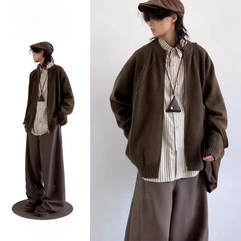 Ретро-кардиган унисекс с открытыми плечами, вязаный, свободного кроя, в спортивном стиле, осенняя коллекция
Ретро-кардиган унисекс с открытыми плечами, вязаный, свободного кроя, в спортивном стиле, осенняя коллекция