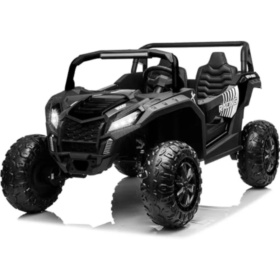 24V Ride On Toys for Big Kids UTV 2 Seater Electric Car w/Remote Control, 4WD Off-Road Side by Side, Max 220lbs, 24.8" Spacious Seat, EVA Tires, Up to 5.6 MPH, Rear Shock Absorbor, Black
24V Ride On Toys for Big Kids UTV 2 Seater Electric Car w/Remote Control, 4WD Off-Road Side by Side, Max 220lbs, 24.8" Spacious Seat, EVA Tires, Up to 5.6 MPH, Rear Shock Absorbor, Black
