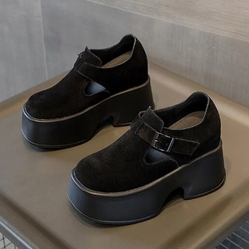 New 2026 Natural Genuine Leather Super Thick Sole 11cm Platform Wedge Women Shoes Buckle Autumn Hidden Heels Fashion Ladies Shoe
New 2026 Natural Genuine Leather Super Thick Sole 11cm Platform Wedge Women Shoes Buckle Autumn Hidden Heels Fashion Ladies Shoe