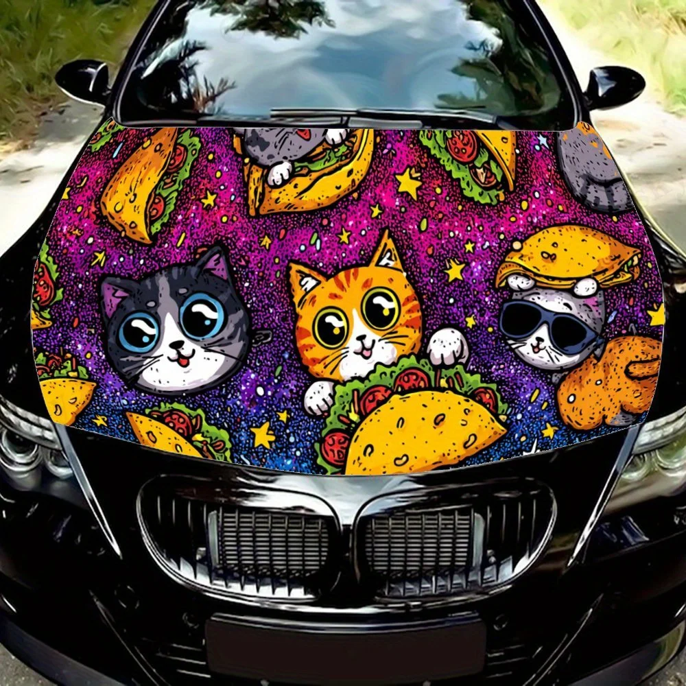 Модные наклейки на капот автомобиля Starry Taco Cats, водонепроницаемые самоклеящиеся, устойчивые к царапинам, легко приклеиваемые, прочные автомобильные наклейки из ПВХ,
Модные наклейки на капот автомобиля Starry Taco Cats, водонепроницаемые самоклеящиеся, устойчивые к царапинам, легко приклеиваемые, прочные автомобильные наклейки из ПВХ,