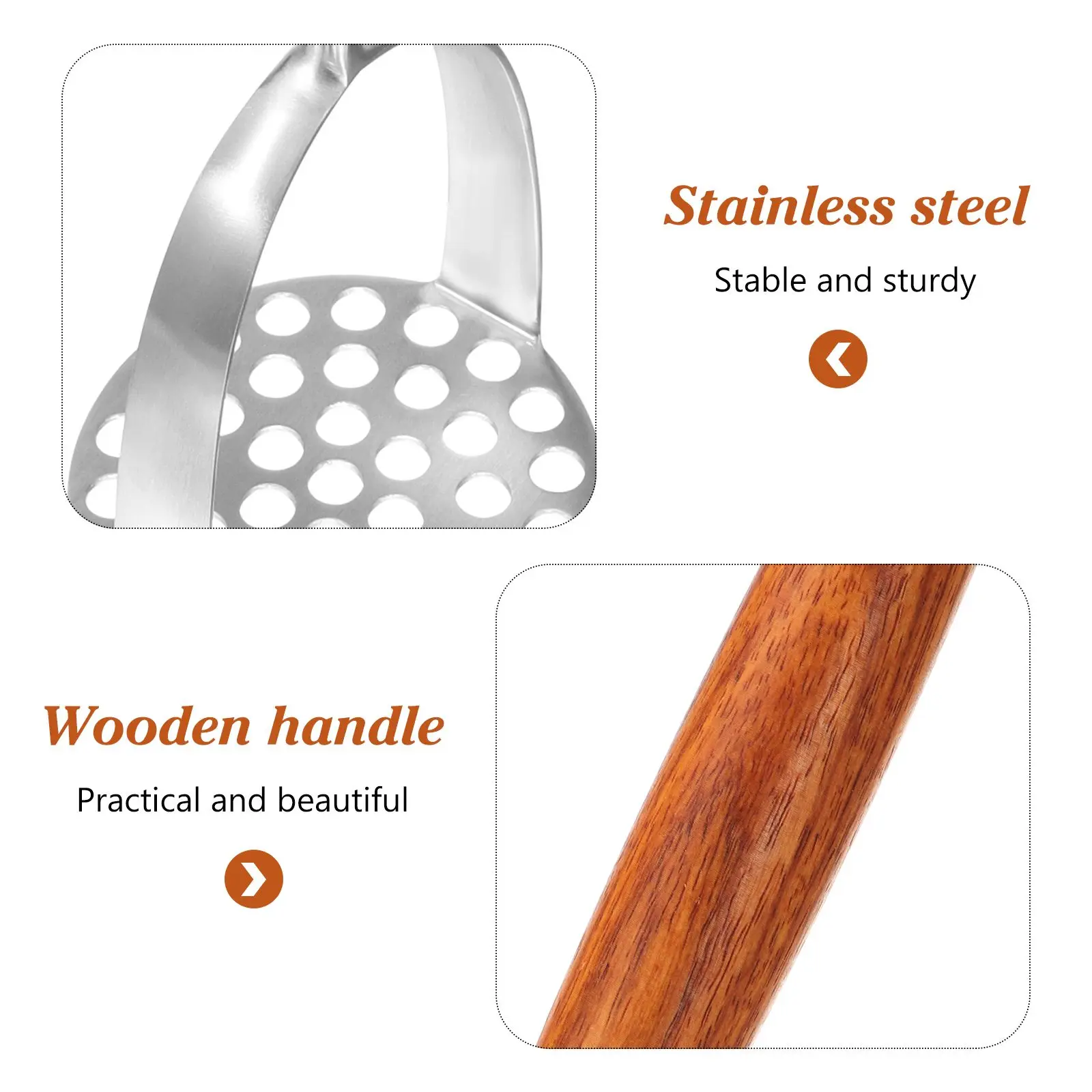 Potato Masher Kitchen Mashing Tool Hand Crusher Presser Mashers Metal for Potatoes
Potato Masher Kitchen Mashing Tool Hand Crusher Presser Mashers Metal for Potatoes