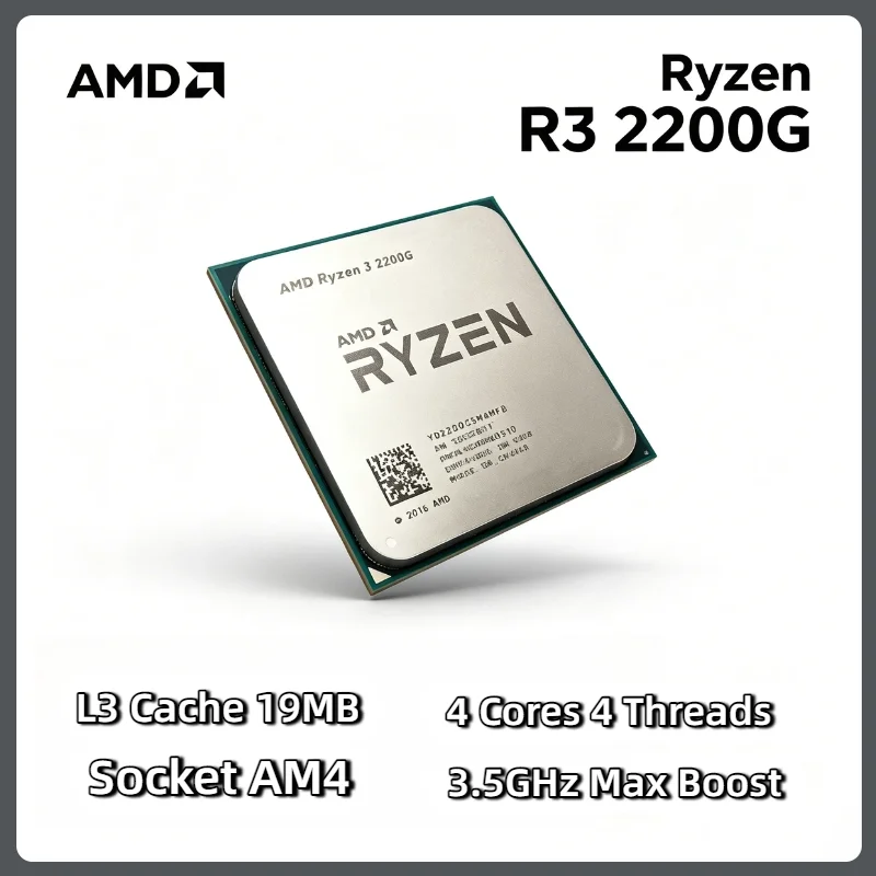 Original AMD Ryzen 3 2200G R3 2200G CPU 4 Core 4 Thread 3.7GHz Max Turbo AM4 Desktop Processor with Radeon Vega 8 Graphics Tray
Original AMD Ryzen 3 2200G R3 2200G CPU 4 Core 4 Thread 3.7GHz Max Turbo AM4 Desktop Processor with Radeon Vega 8 Graphics Tray