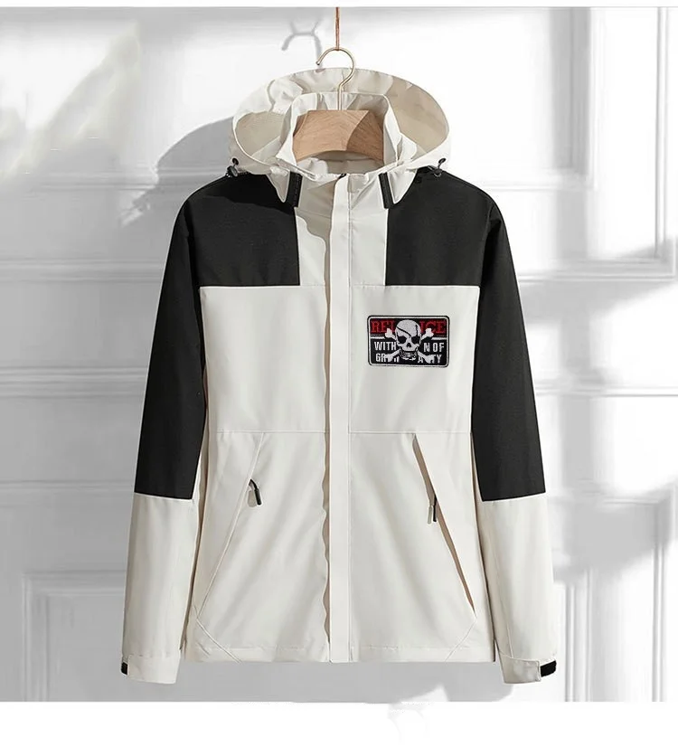 New spring and autumn single-layer hooded cardigans, fashionable color matching outdoor jackets for men and women
New spring and autumn single-layer hooded cardigans, fashionable color matching outdoor jackets for men and women