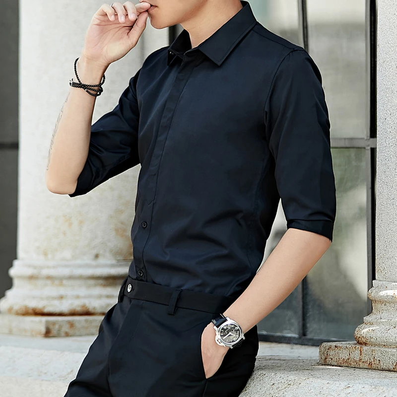 Men's Slim Fit ort Sve irt Casual Summer Faion Urban Sle Seven Inch Sve Pure Color Trendy f Sve irt
Men's Slim Fit ort Sve irt Casual Summer Faion Urban Sle Seven Inch Sve Pure Color Trendy f Sve irt