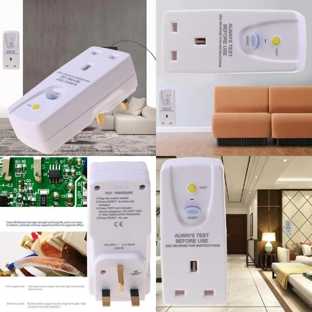 UK Leakage for Protection FI Plug RCD Portable 13A Power Adapter
UK Leakage for Protection FI Plug RCD Portable 13A Power Adapter