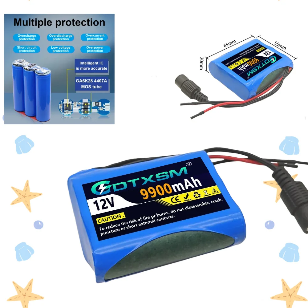 NEW super rechargeable battery+ 12V protection plate 3S1P 9900mAh battery pack 12V 9900mAh 18650 lithium ion DC 12.6V
NEW super rechargeable battery+ 12V protection plate 3S1P 9900mAh battery pack 12V 9900mAh 18650 lithium ion DC 12.6V