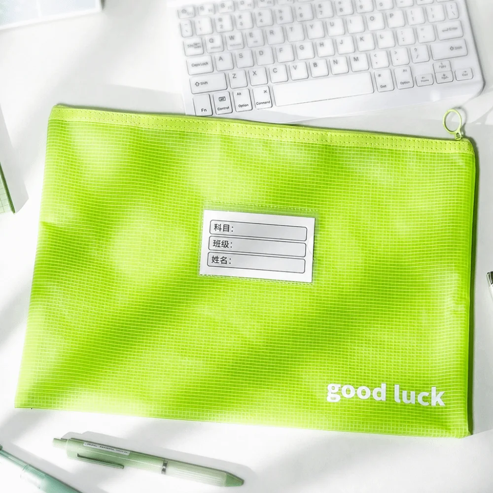 Simple Mesh A4 File Bag with Label Pocket Large Capacity Document Pouch Soft Foldable Zipper Storage Bag Students
Simple Mesh A4 File Bag with Label Pocket Large Capacity Document Pouch Soft Foldable Zipper Storage Bag Students