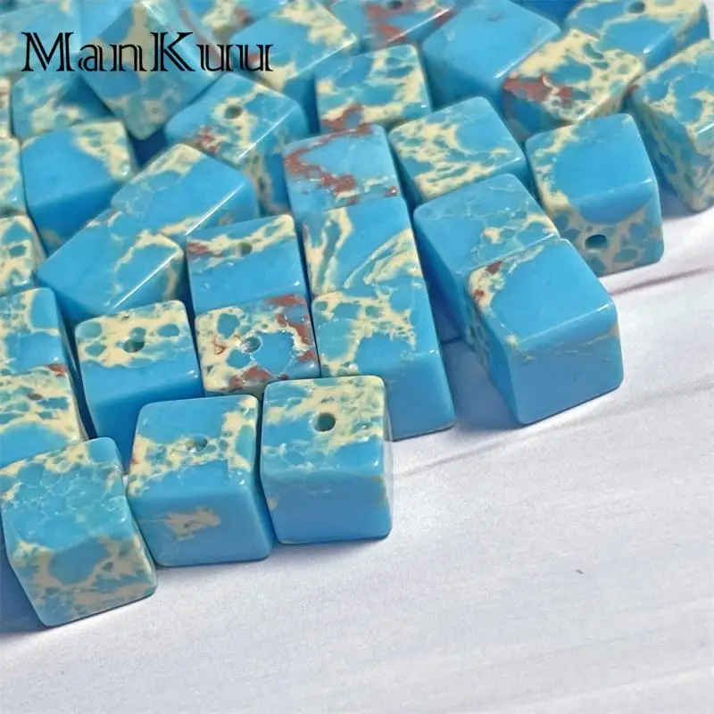 Mankuu Sea Sediment Imperial Jasper Stone 8mm Blue Square Loose Beads For DIY Jewelry
Mankuu Sea Sediment Imperial Jasper Stone 8mm Blue Square Loose Beads For DIY Jewelry