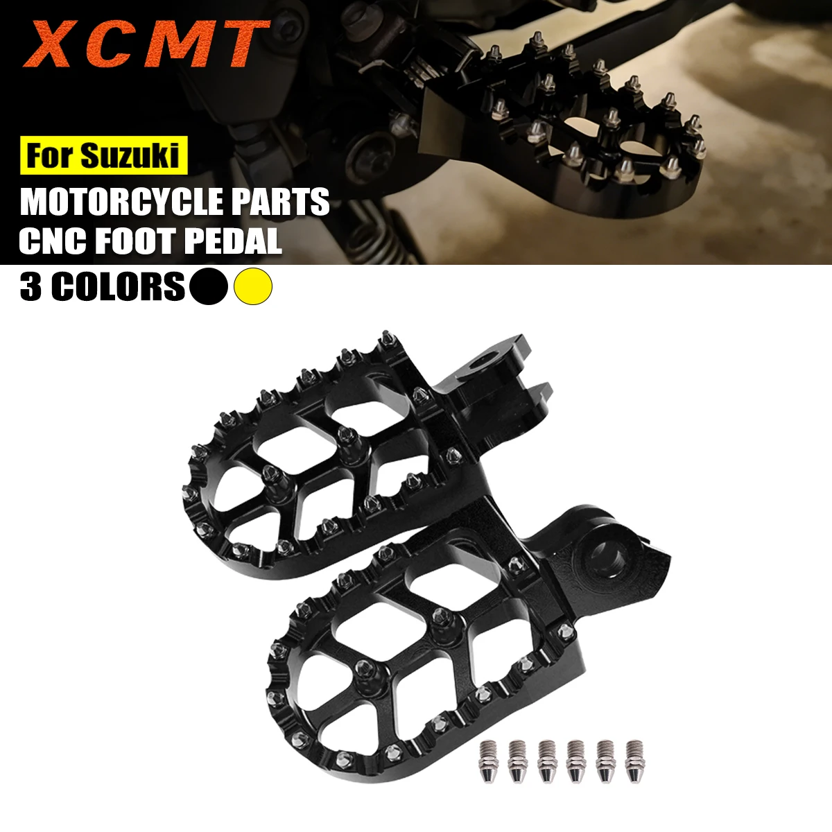 CNC Foot Pegs For Suzuki RMZ250 2010-2019 RMZ450 2008-2019 RMX450Z 2010-2017 RM125 2004 Motorcycle Forged Aluminum Pedals Parts
CNC Foot Pegs For Suzuki RMZ250 2010-2019 RMZ450 2008-2019 RMX450Z 2010-2017 RM125 2004 Motorcycle Forged Aluminum Pedals Parts