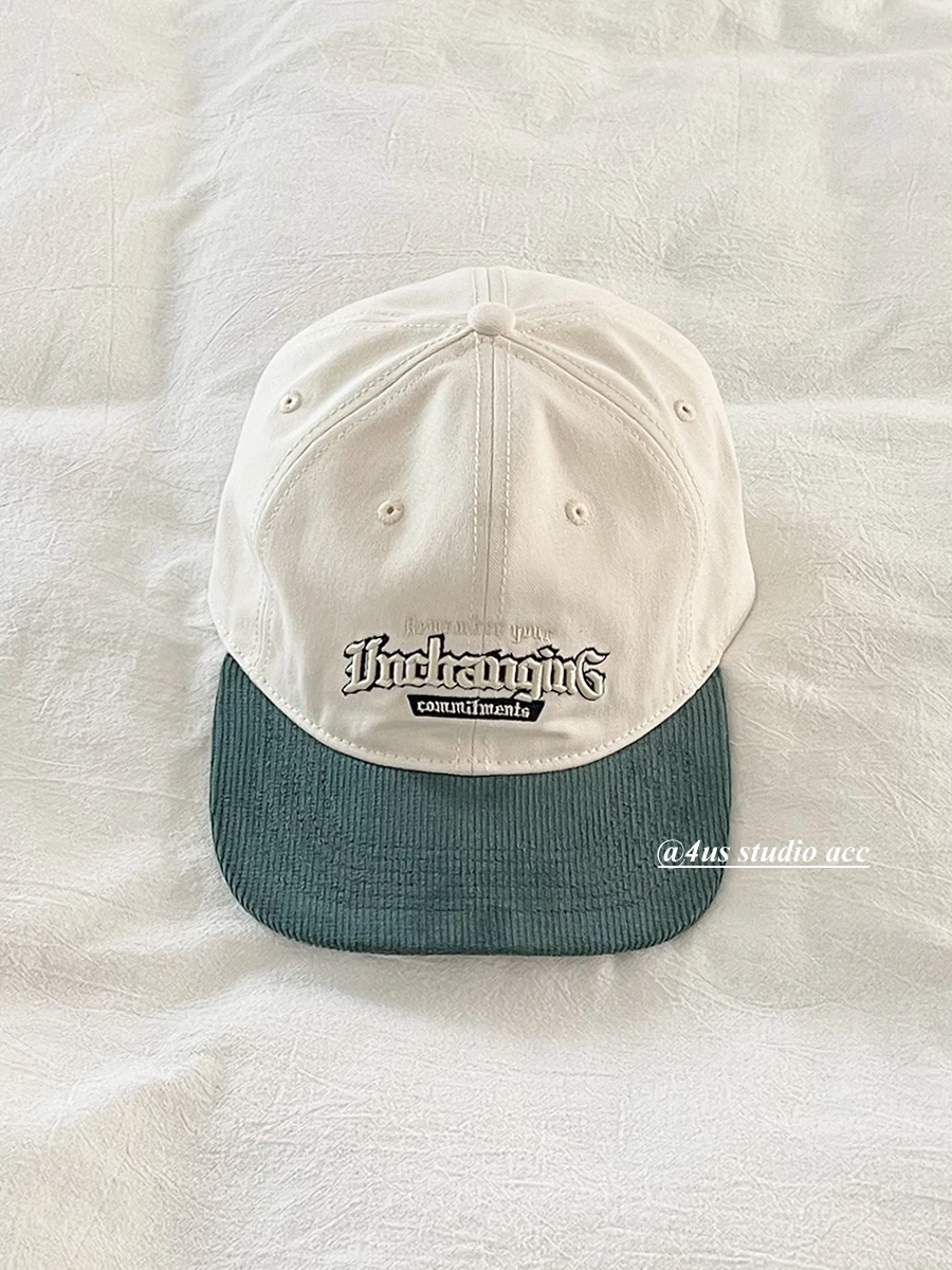 Retro corduroy color matching flat-brimmed cap female Korean version big head circumference trendy brand hip-hop baseball cap
Retro corduroy color matching flat-brimmed cap female Korean version big head circumference trendy brand hip-hop baseball cap