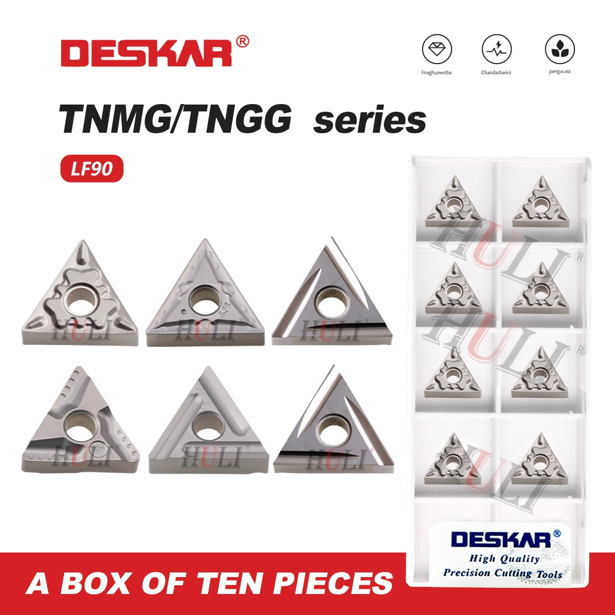 DESKAR 100% оригинальный токарный станок с ЧПУTNMG160404 TNMG160408-MT R/L-S R/L-VF TS HQ L-C LF90, используемый для обработки стальных деталей, режущие инструменты
DESKAR 100% оригинальный токарный станок с ЧПУTNMG160404 TNMG160408-MT R/L-S R/L-VF TS HQ L-C LF90, используемый для обработки стальных деталей, режущие инструменты