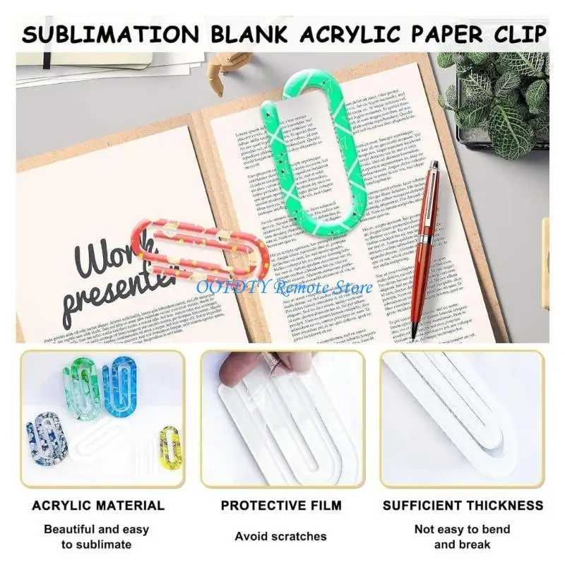 20 Pcs Acrylic Paper Clips DIY Blank Bookmarks Large Paperclips Paper Bookmarks Aesthetic Bookmarks for Reading
20 Pcs Acrylic Paper Clips DIY Blank Bookmarks Large Paperclips Paper Bookmarks Aesthetic Bookmarks for Reading