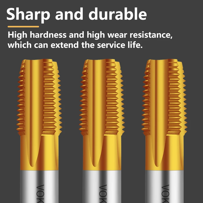 VOKET HSSE-35 JIS Standard TIN Coating Pipe Straight Fluted Tap PS PF G BSP RP 1/16 1/8 1/4 3/8 Machine Screw Thread Taps
VOKET HSSE-35 JIS Standard TIN Coating Pipe Straight Fluted Tap PS PF G BSP RP 1/16 1/8 1/4 3/8 Machine Screw Thread Taps