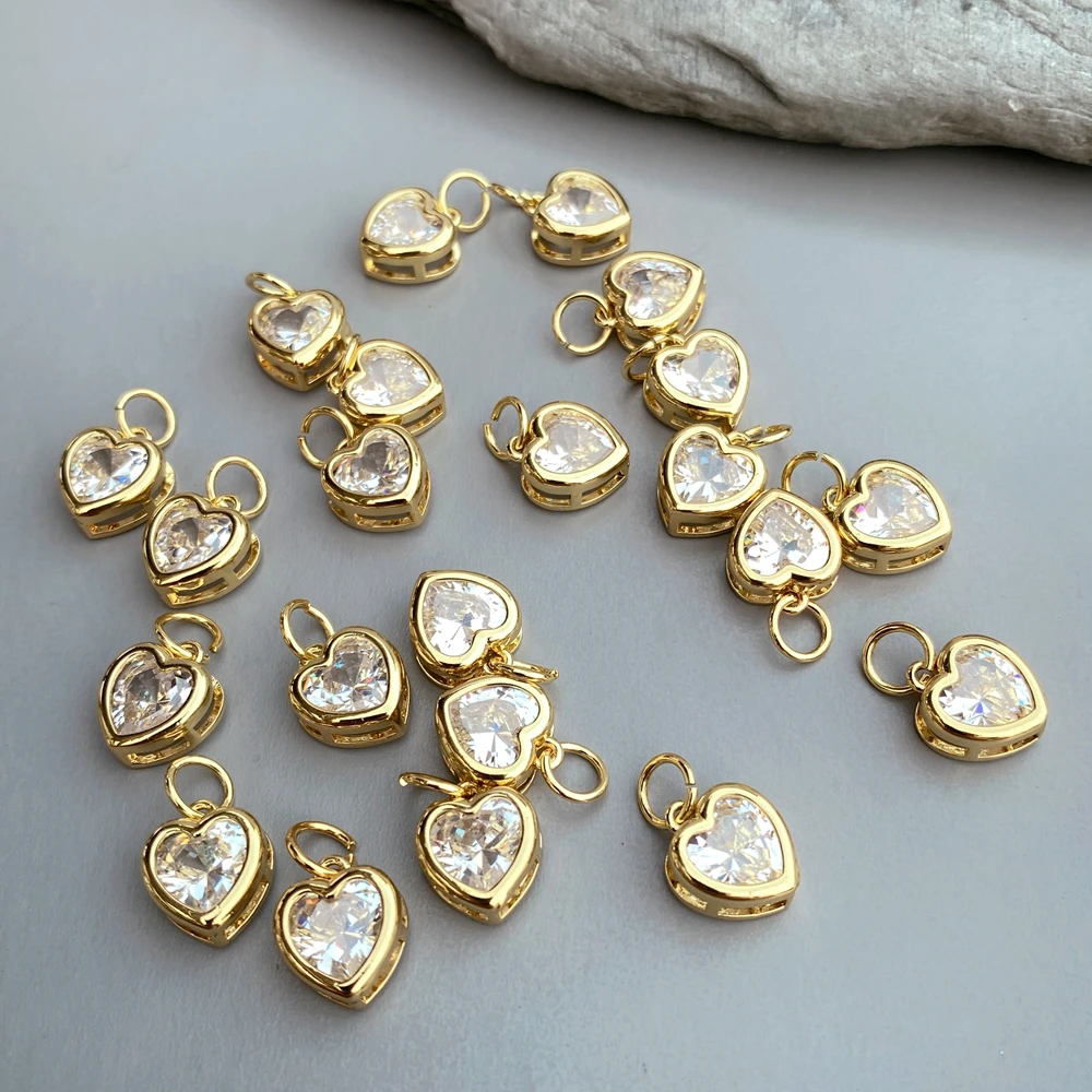 30 PCS 10mm 18K Gold Plated Heart Crystal Jewelry Charm pendant Accessories
30 PCS 10mm 18K Gold Plated Heart Crystal Jewelry Charm pendant Accessories