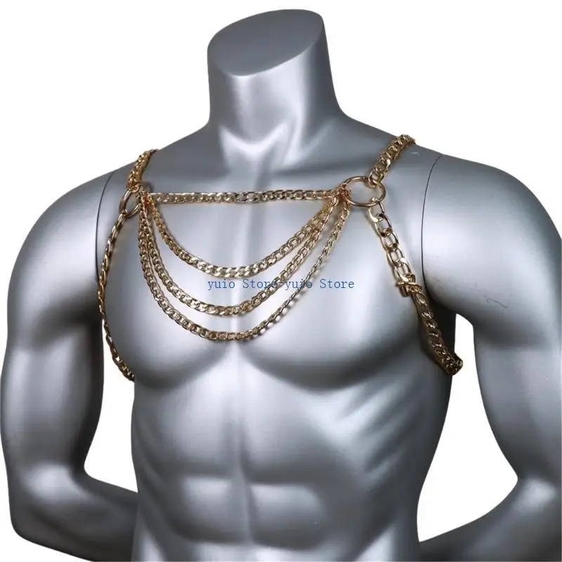 X7XB Mens Metal Body Chest Chain Festival Accessories Party Club Hollow Out Necklace
X7XB Mens Metal Body Chest Chain Festival Accessories Party Club Hollow Out Necklace