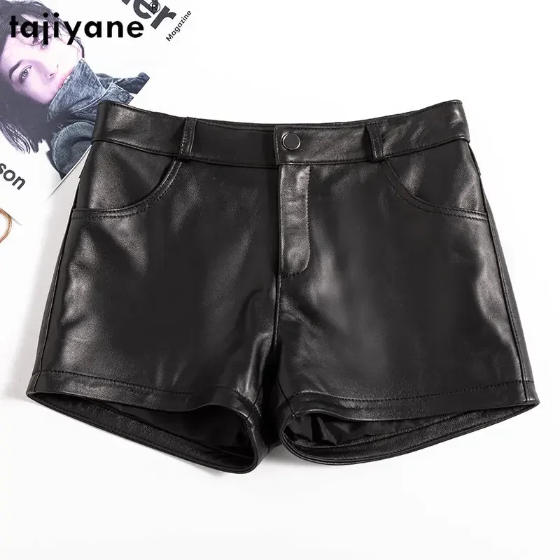 Tajiyane Genuine Leather Shorts Women Real Sheepskin High Waist Straight Pants Casual Black Short Hot Pants Women Short Mujer
Tajiyane Genuine Leather Shorts Women Real Sheepskin High Waist Straight Pants Casual Black Short Hot Pants Women Short Mujer
