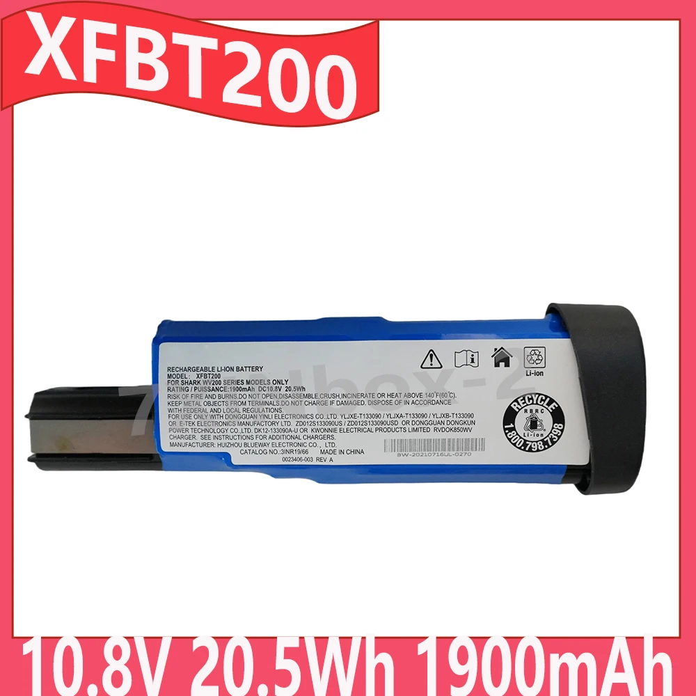NEW XFBT200 10.8V 20.5Wh 1900mAh Battery For SHARK WV200 WV200UK Ion W1 Cord Vacuum Cleaner
NEW XFBT200 10.8V 20.5Wh 1900mAh Battery For SHARK WV200 WV200UK Ion W1 Cord Vacuum Cleaner