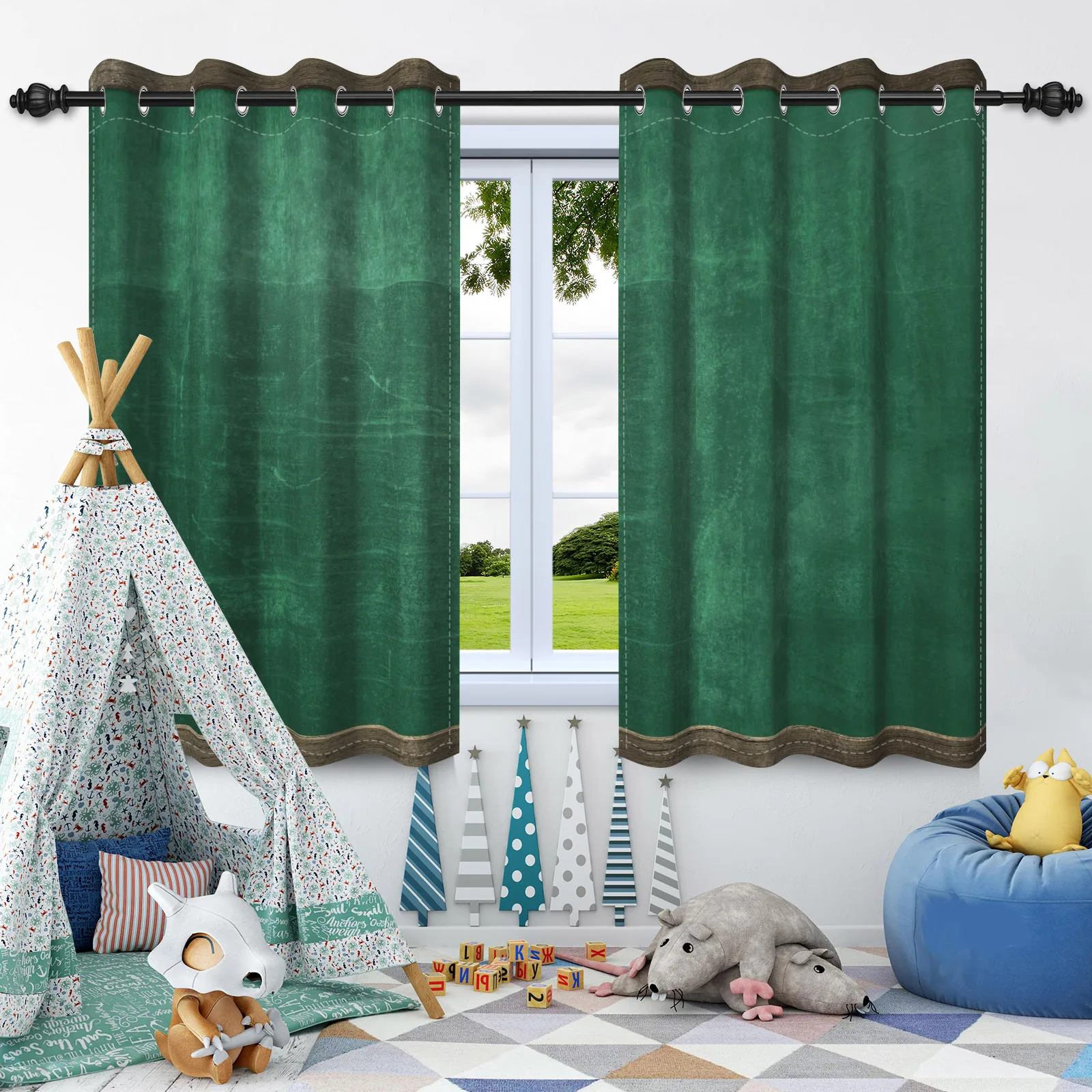 2Pcs Luxury Deep Green Blackout Curtain Bedroom Living Room Darkening Heat Insulation Grommet Privacy Window Drapes Washable
2Pcs Luxury Deep Green Blackout Curtain Bedroom Living Room Darkening Heat Insulation Grommet Privacy Window Drapes Washable