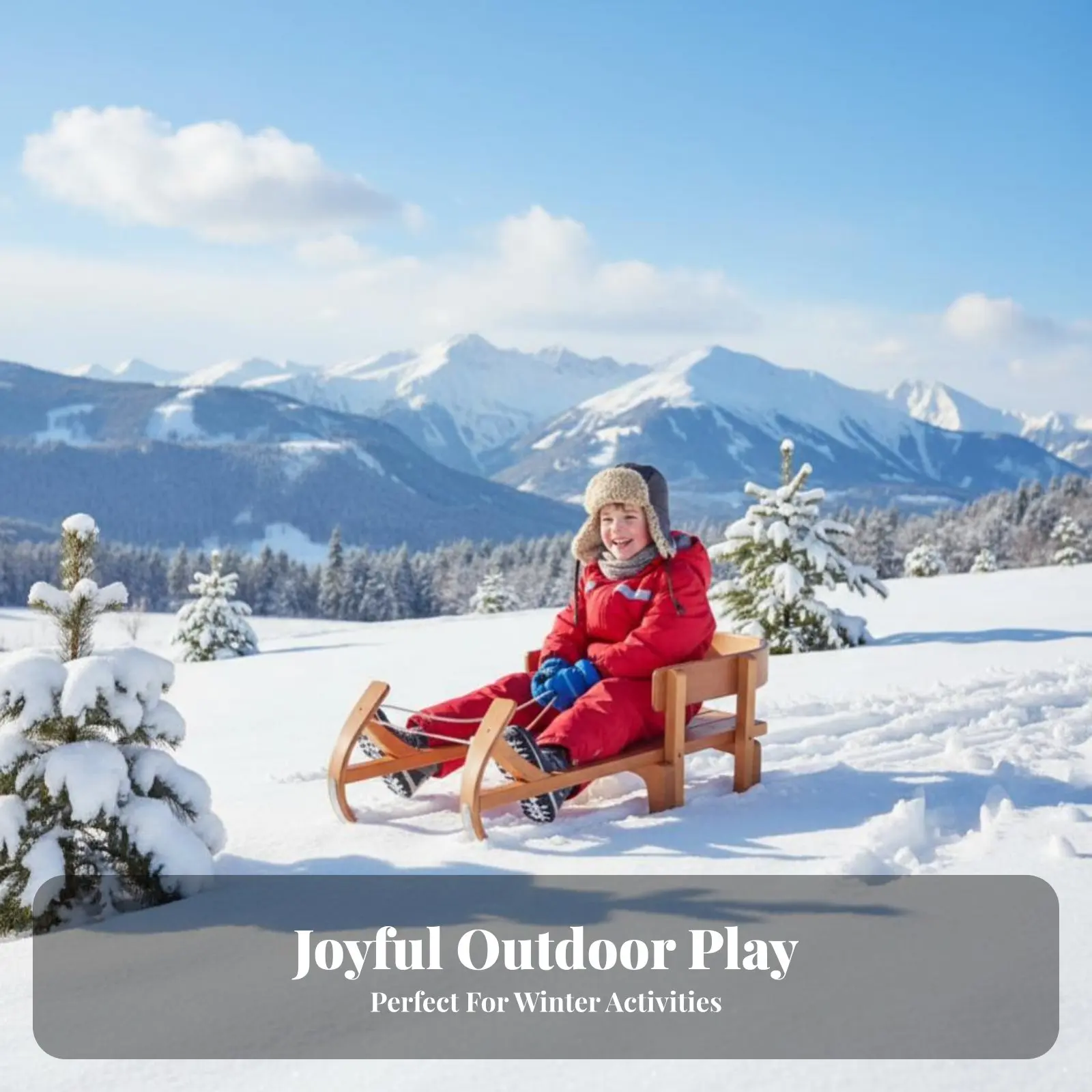 Wooden Pull Sled Quick Sliding Wooden Pull Sleigh Sturdy Construction Supportrestive Supportrest for Children, Kids
Wooden Pull Sled Quick Sliding Wooden Pull Sleigh Sturdy Construction Supportrestive Supportrest for Children, Kids