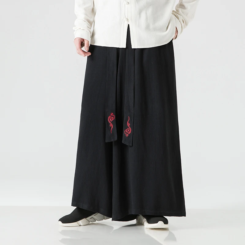Vintage Harem Pants Men Cotton Linen Wide-leg Pants Male Harajuku Baggy Casual Trousers Belt Embroidery New Streetwear
Vintage Harem Pants Men Cotton Linen Wide-leg Pants Male Harajuku Baggy Casual Trousers Belt Embroidery New Streetwear
