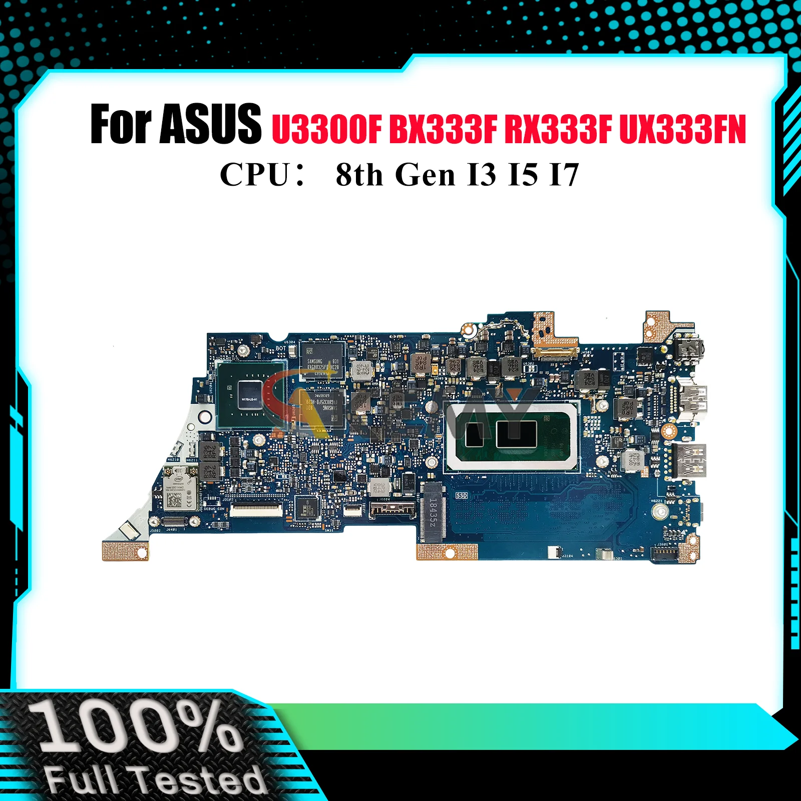UX333FN Материнская плата для ноутбука ASUS ZenBook UX333FN RX333F UX333F U3300F BX333F Материнская плата с процессором I3 I5 I7 100% тесты OK stk 
UX333FN Материнская плата для ноутбука ASUS ZenBook UX333FN RX333F UX333F U3300F BX333F Материнская плата с процессором I3 I5 I7 100% тесты OK stk