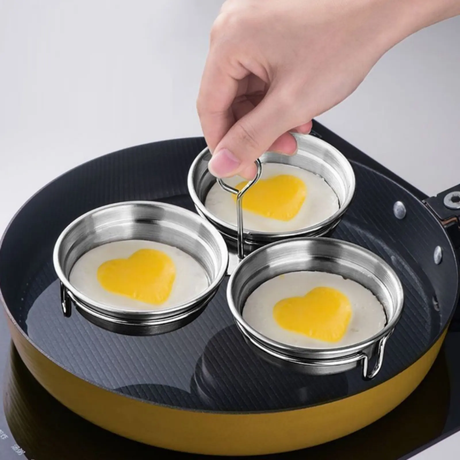 3 Pieces Stainless Steel Egg Mold Mold Long-Lasting Heart Egg Mold Mold Cooking Tool Easy to Clean Heat Resistant for Breakfast
3 Pieces Stainless Steel Egg Mold Mold Long-Lasting Heart Egg Mold Mold Cooking Tool Easy to Clean Heat Resistant for Breakfast