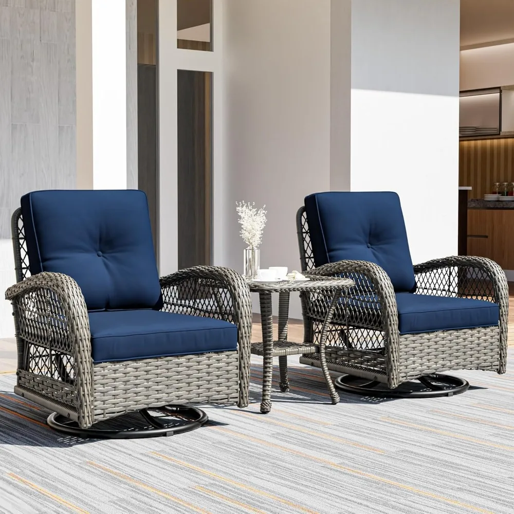 Patio Bistro Set, 3-Piece Patio Wicker Swivel Rocking Chair Set, Outdoor Patio Furniture Chair
Patio Bistro Set, 3-Piece Patio Wicker Swivel Rocking Chair Set, Outdoor Patio Furniture Chair
