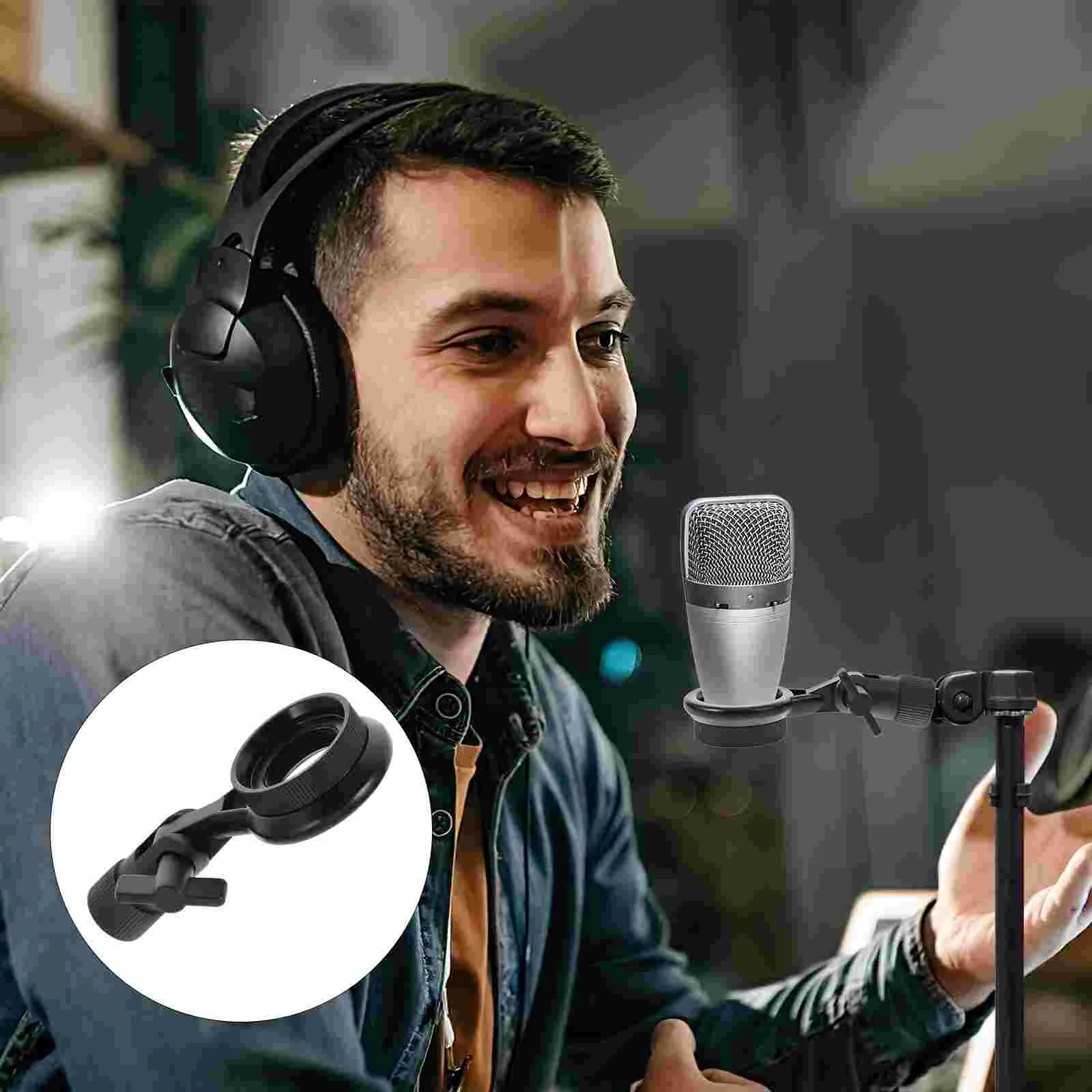 Microphone Shock Mount Anti Bracket Metal Mic Clip Holder Adjustable Angle Suitable All Sizes Microphone Stand
Microphone Shock Mount Anti Bracket Metal Mic Clip Holder Adjustable Angle Suitable All Sizes Microphone Stand